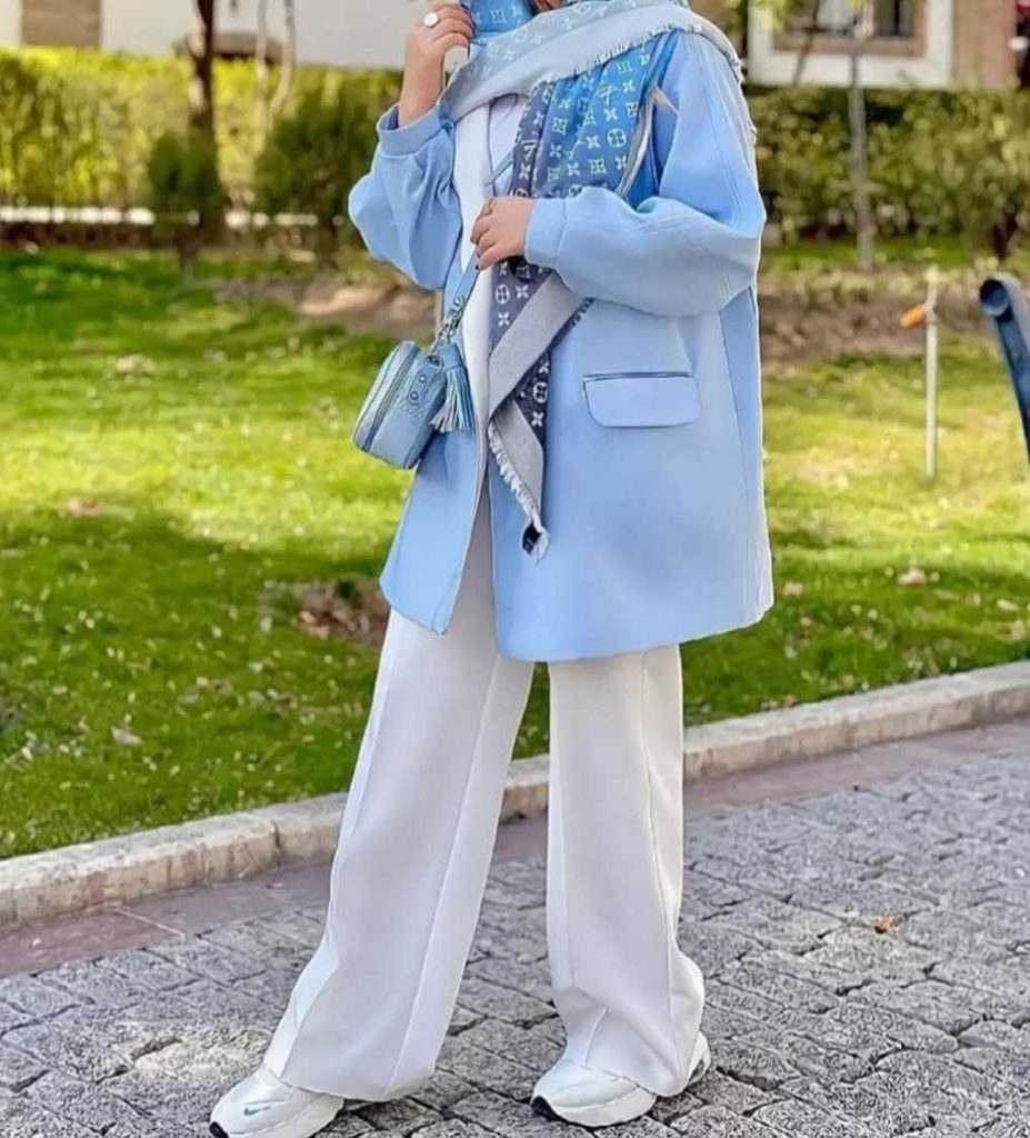 مانتو کتی با شلوار نیم بگ