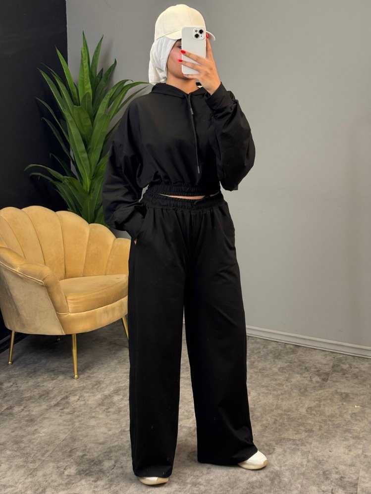 مدل ست دورس و شلوار زنانه مشکی